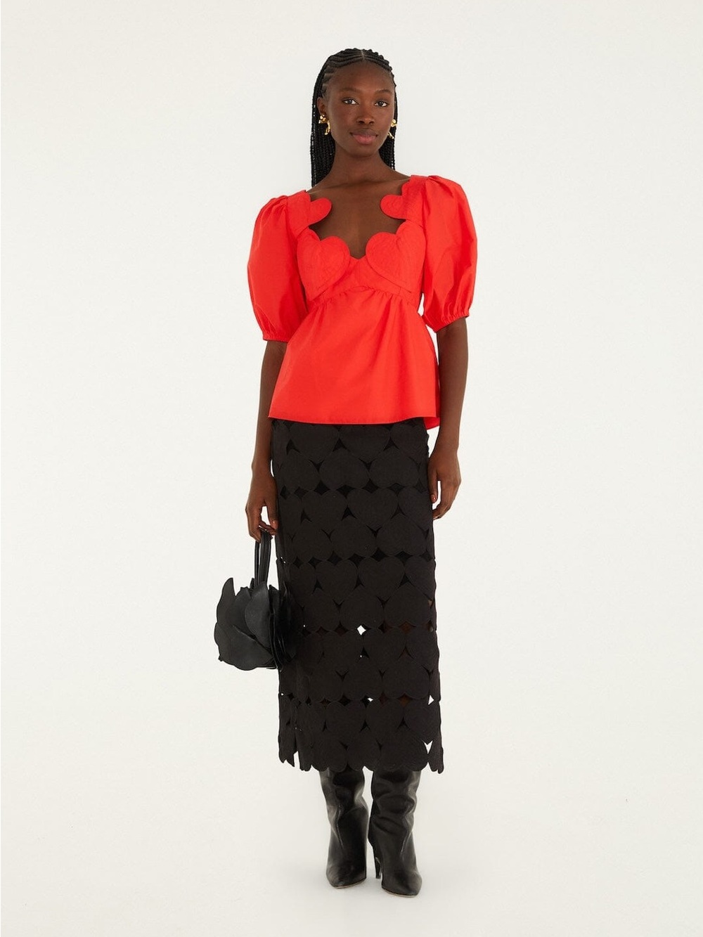 Farm Rio: Red Heart Short Sleeve Organic
Cotton Blouse - Picture 2 of 9